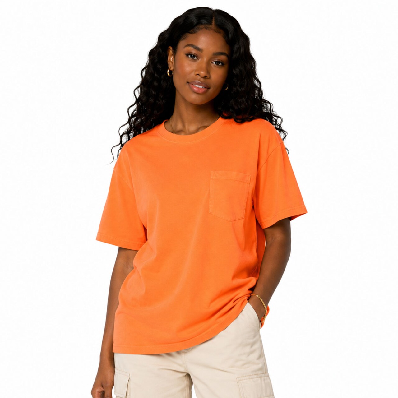 Comfort Colors Unisex Garment Dyed Heavyweight Crewneck Pocket T-Shirt
